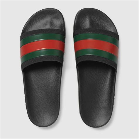 black gucci slides mens